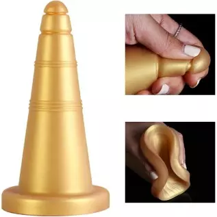 FST Super Soft Liquid Silicone Anal Plug Ice Cream Cones Exterior Design Adult Toy Vaginal Massage Prostate Stimulation Double U