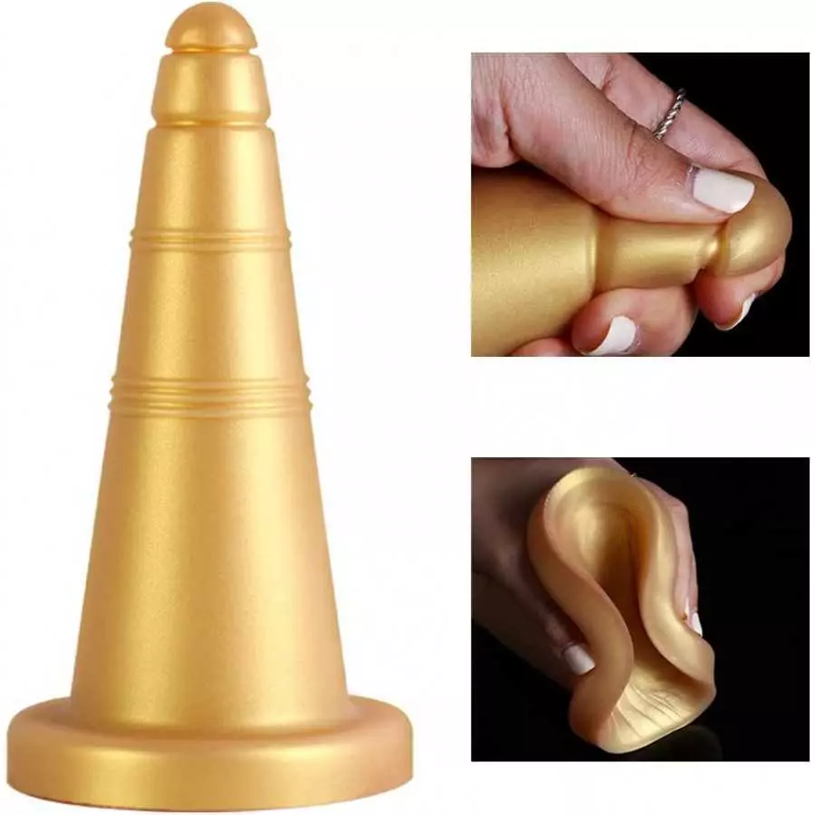 FST Super Soft Liquid Silicone Anal Plug Ice Cream Cones Exterior Design Adult Toy Vaginal Massage Prostate Stimulation Double U
