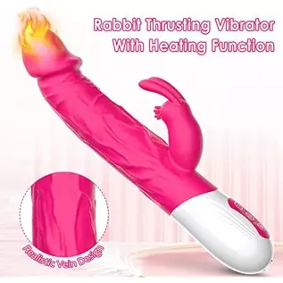 Beaded G Spot Rabbit Vibrator Realistic Thrusting & Heating Dildo Anal Adult Sex Toys for Women, Clitoral Stimulator with 10 Vib Beaded G Spot Rabbit Vibrator Realistic Thrusting & Heating Dildo Anal Adult Sex Toys for Women, Clitoral Stimulator with 10 Vib