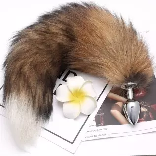 AKStore Fox Tail Anal Butt Plug Sex Toys for SM & Cospaly (Black-White + Ear) AKStore Fox Tail Anal Butt Plug Sex Toys for SM & Cospaly (Black-White + Ear)