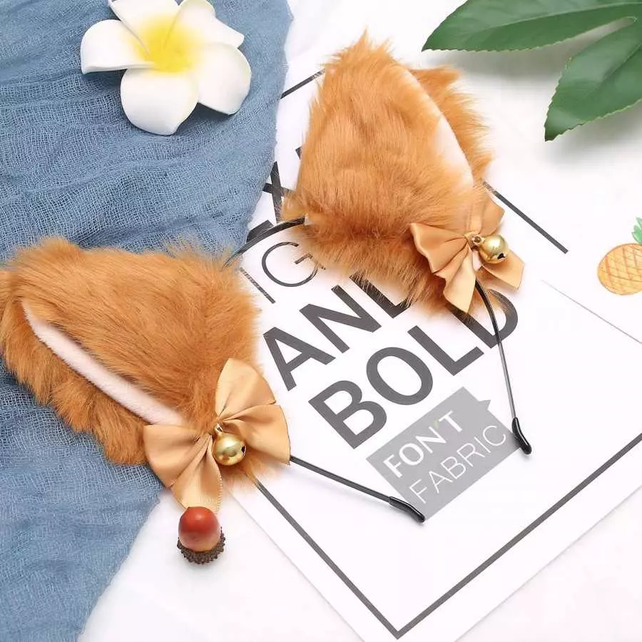 AKStore Fox Tail Anal Butt Plug Sex Toys for SM & Cospaly (Black-White + Ear)