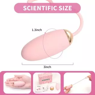 EINNEK Bullet Vibrator Remote Control Adult Sensory Sex Toy Rechargeable Clitoral and G-Spot Vibrator for Women & Couples, Oval 