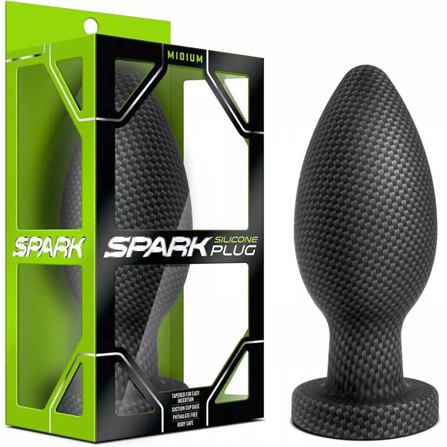 Blush Spark - 5 Inch Anal Butt Plug - Pure Platinum Puria Silicone - Enveloped in Satin Smooth Ultrasilk - 2" Max Width - Sturdy