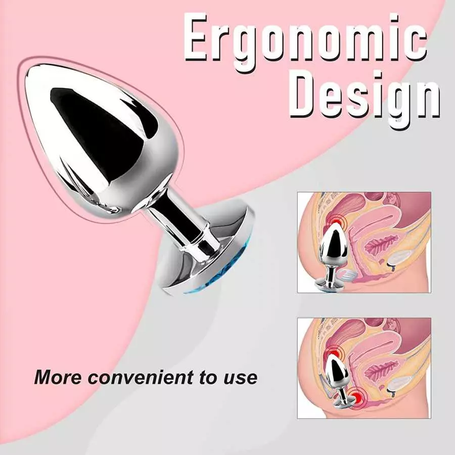 Stainless Steel Anal Plug Butt Toys Luxury Jewelry Design Fetish Anal Sex Trainer Expanding Butt Plugs S&M Adult Gay Woman Man S