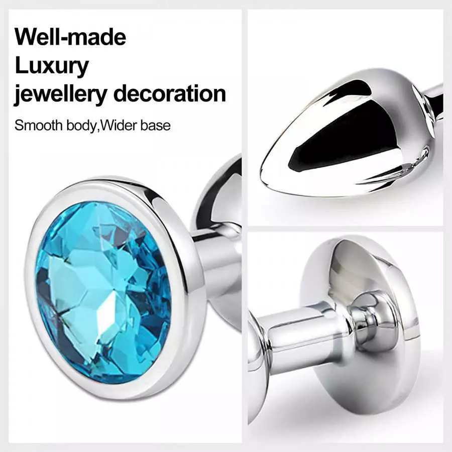 Stainless Steel Anal Plug Butt Toys Luxury Jewelry Design Fetish Anal Sex Trainer Expanding Butt Plugs S&M Adult Gay Woman Man S
