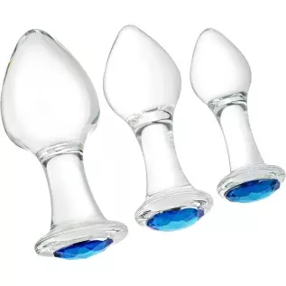 Crystal Anal Plug Bum Plugs Jewelry Anal Trainer Toys Glass Massage Butt Plug Large Medium Small Anal Stimulation Sex Toy for Un