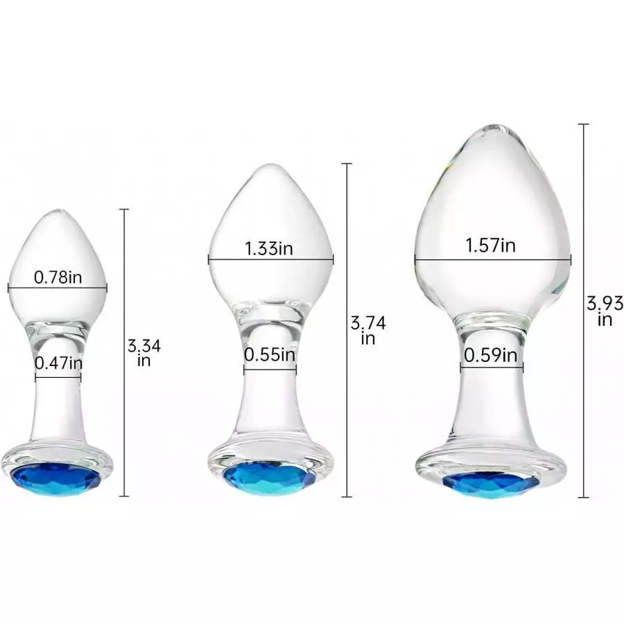 Crystal Anal Plug Bum Plugs Jewelry Anal Trainer Toys Glass Massage Butt Plug Large Medium Small Anal Stimulation Sex Toy for Un