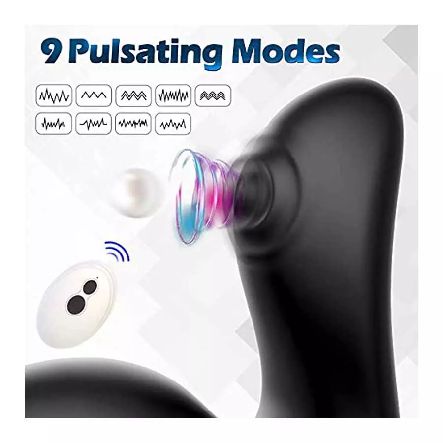 Prostate Massager Anal Vibrator Adult Sex Toys for Men Women with Remote Control & APP Anal Butt Plug Quiet Wiggling,Pulsating 9
