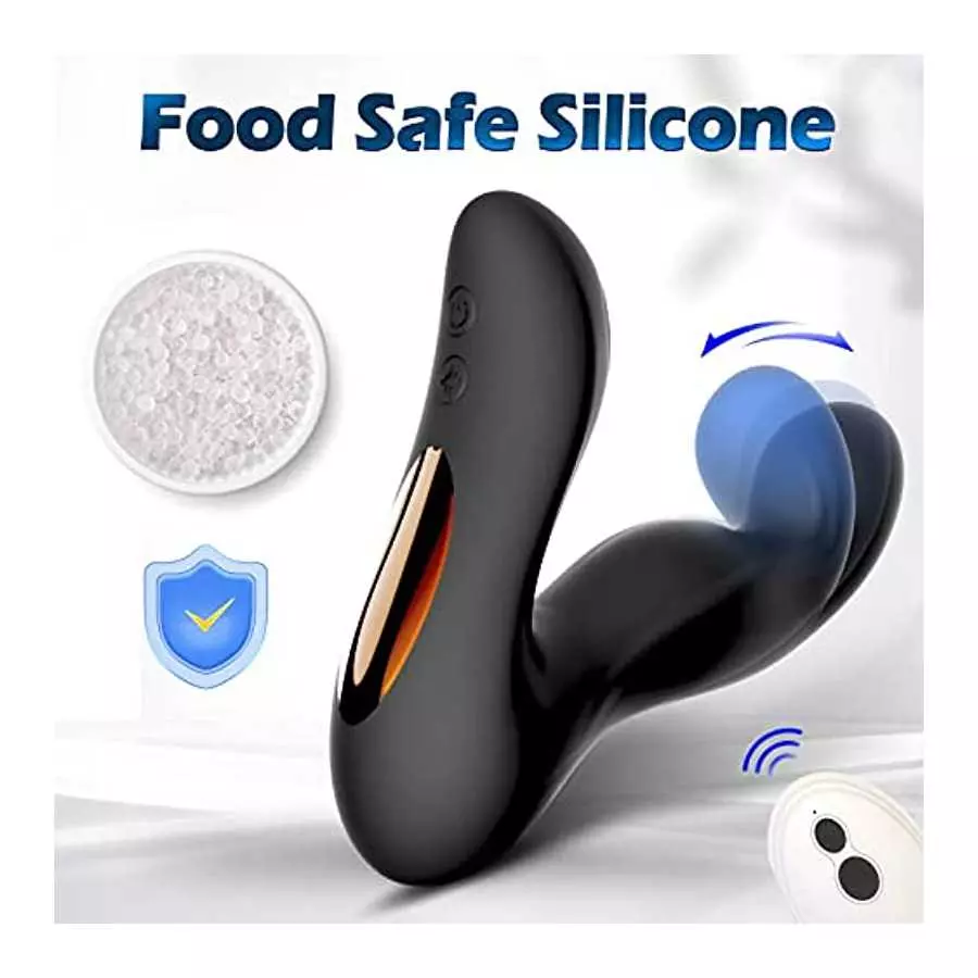 Prostate Massager Anal Vibrator Adult Sex Toys for Men Women with Remote Control & APP Anal Butt Plug Quiet Wiggling,Pulsating 9