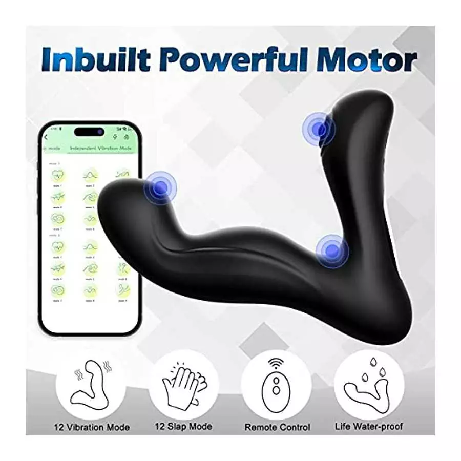 Prostate Massager Anal Vibrator Adult Sex Toys for Men Women with Remote Control & APP Anal Butt Plug Quiet Wiggling,Pulsating 9