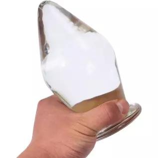 Epichao Huge Head Glass Butt Plug Crystal Anal Plug Bum Plug Bomb Plug Anal Trainer Anal Expander Training Sex Toy (XL)