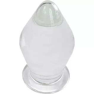 Epichao Huge Head Glass Butt Plug Crystal Anal Plug Bum Plug Bomb Plug Anal Trainer Anal Expander Training Sex Toy (XL)