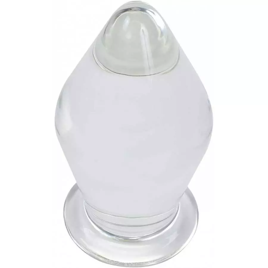 Epichao Huge Head Glass Butt Plug Crystal Anal Plug Bum Plug Bomb Plug Anal Trainer Anal Expander Training Sex Toy (XL)
