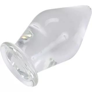 Epichao Huge Head Glass Butt Plug Crystal Anal Plug Bum Plug Bomb Plug Anal Trainer Anal Expander Training Sex Toy (XL)