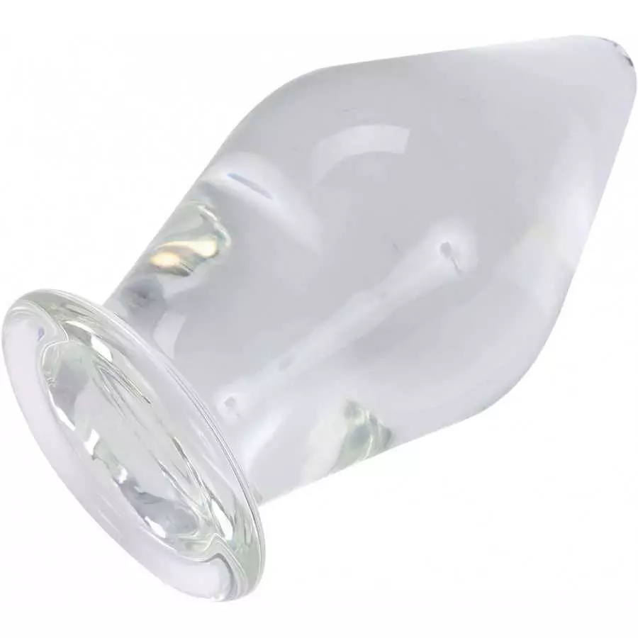 Epichao Huge Head Glass Butt Plug Crystal Anal Plug Bum Plug Bomb Plug Anal Trainer Anal Expander Training Sex Toy (XL)