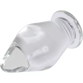 Epichao Huge Head Glass Butt Plug Crystal Anal Plug Bum Plug Bomb Plug Anal Trainer Anal Expander Training Sex Toy (XL)