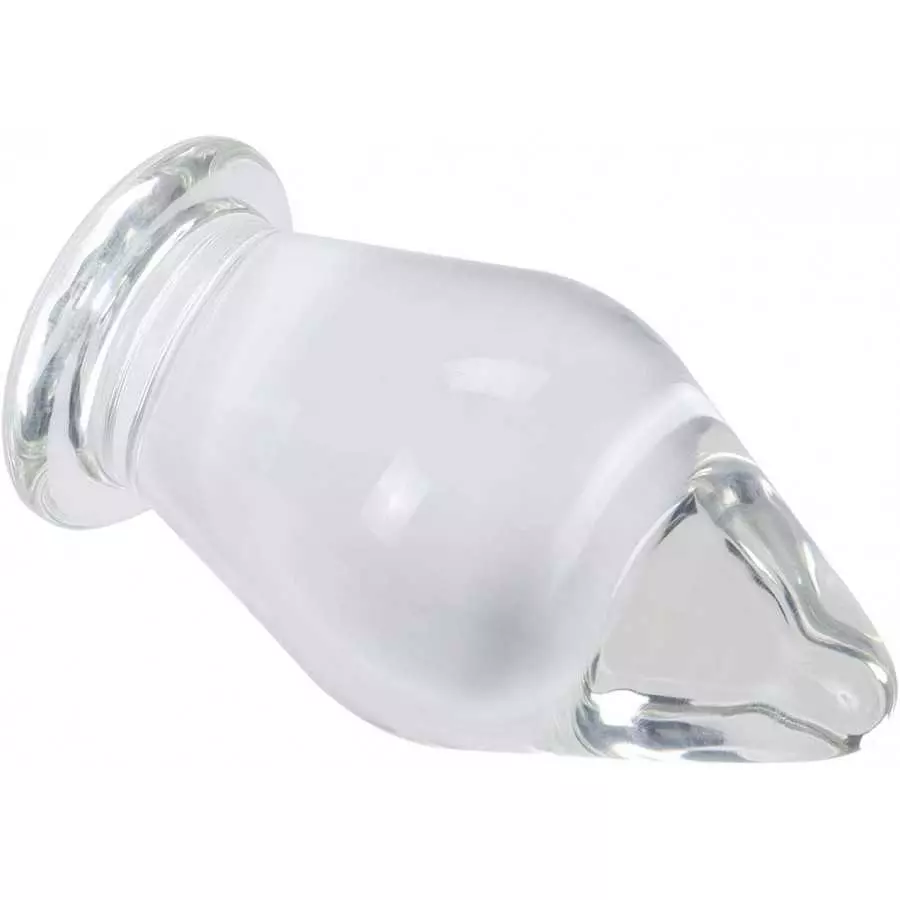 Epichao Huge Head Glass Butt Plug Crystal Anal Plug Bum Plug Bomb Plug Anal Trainer Anal Expander Training Sex Toy (XL)