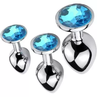Anal Training Kits 3PCS Stainless Steel Anal Butt Plug Set with Jewelry Fetish Kinky Sex Toys for Beginners Advanced Users Romi 