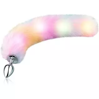 FST Sexy Fox Tail Anal Plug Sex Foreplay Glowing Adult Toys Fashion Role-Playing Alloy Anus Stopper Furry Pink Faux Fox Tail Cou