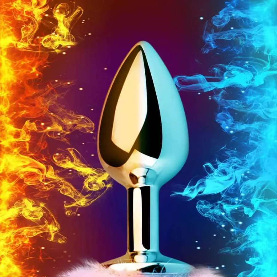 FST Sexy Fox Tail Anal Plug Sex Foreplay Glowing Adult Toys Fashion Role-Playing Alloy Anus Stopper Furry Pink Faux Fox Tail Cou