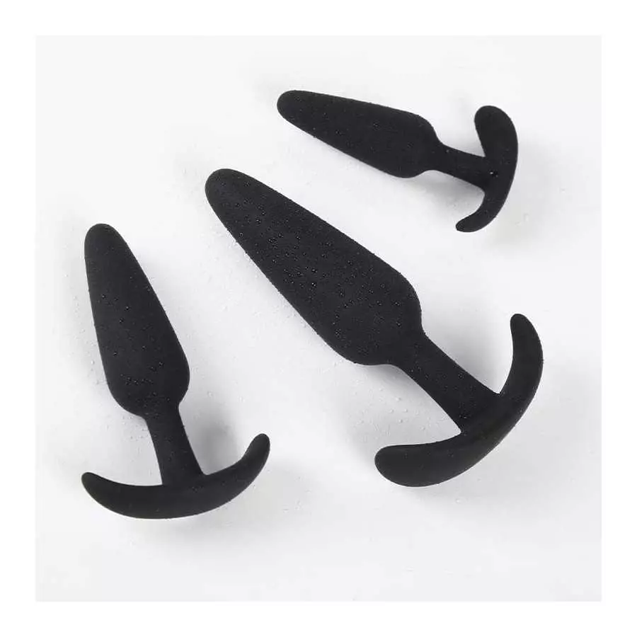 Cone Silicone Training Kit, DINGUS Three Different Sizes Silicone Cone Plug Training kit, Beginner to Advanced User Horn Base, L