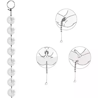 Sex Toys Anal Beads Anal Plug Butt Plug Anal Training Beads Plug Trainer Anal Play Beads Anal Chain Transparent Glass Crystal