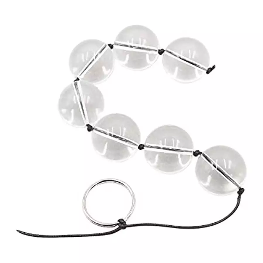 Sex Toys Anal Beads Anal Plug Butt Plug Anal Training Beads Plug Trainer Anal Play Beads Anal Chain Transparent Glass Crystal