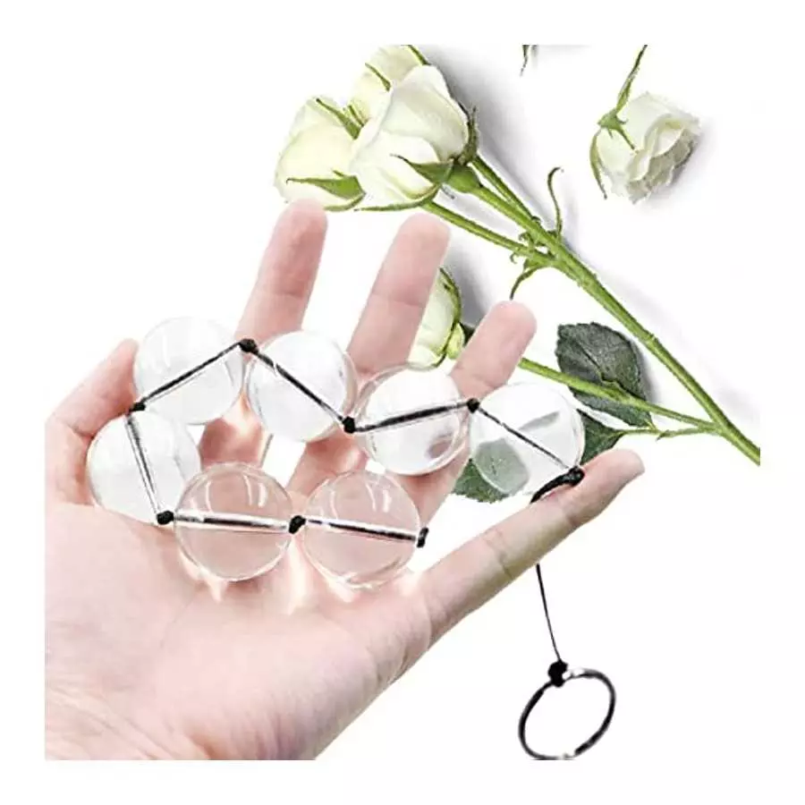 Sex Toys Anal Beads Anal Plug Butt Plug Anal Training Beads Plug Trainer Anal Play Beads Anal Chain Transparent Glass Crystal