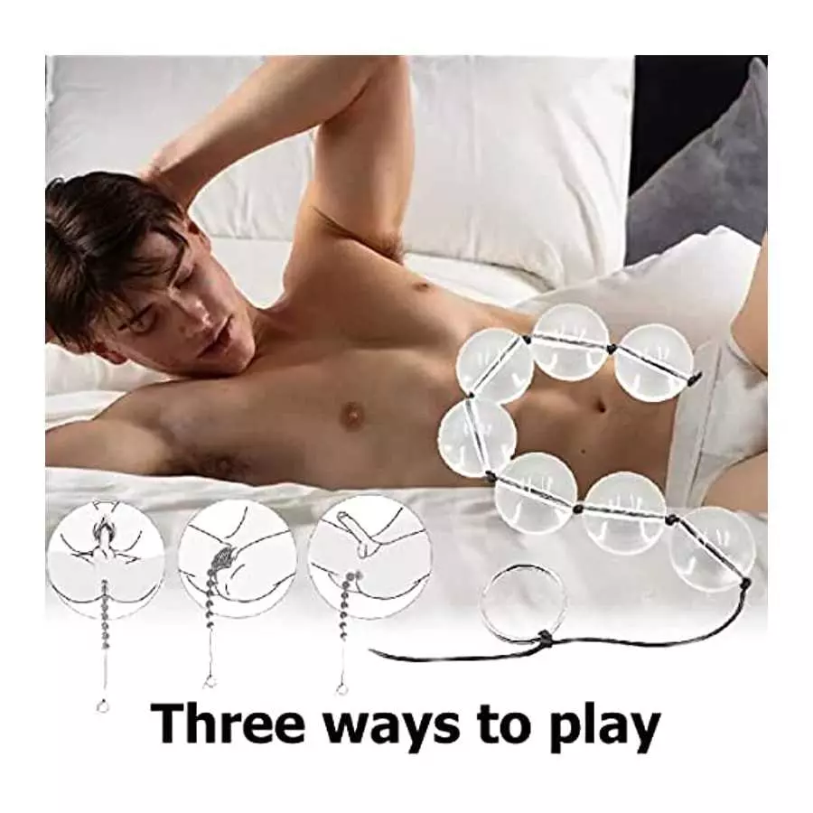 Sex Toys Anal Beads Anal Plug Butt Plug Anal Training Beads Plug Trainer Anal Play Beads Anal Chain Transparent Glass Crystal