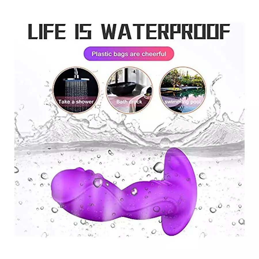 WD2819 Anal Vibrator Prostate Anal Plug,Silicone Rechargeable Butt Plug Vibrating with 8 Vibration Modes Adult Sex Toys for Men,
