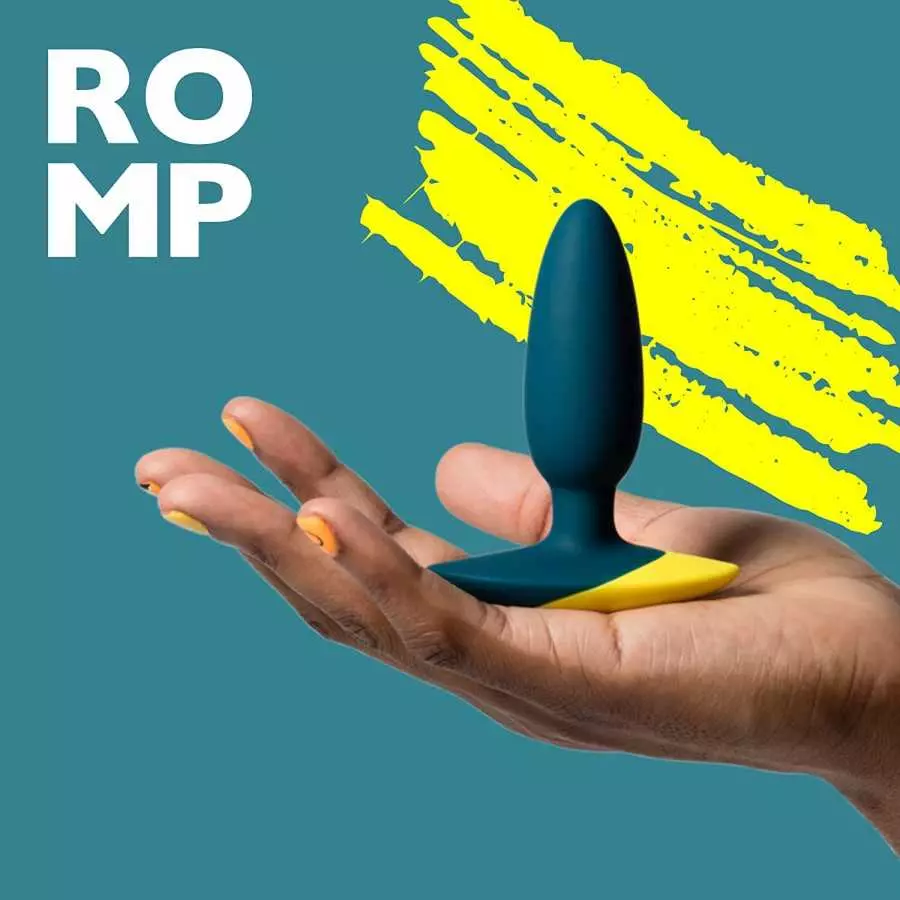 ROMP Bass Vibrating Butt Plug - 4 Inch Silicone Anal Plug for Men Women Couples - 6 Intensity Levels for Prostate Stimulation - 