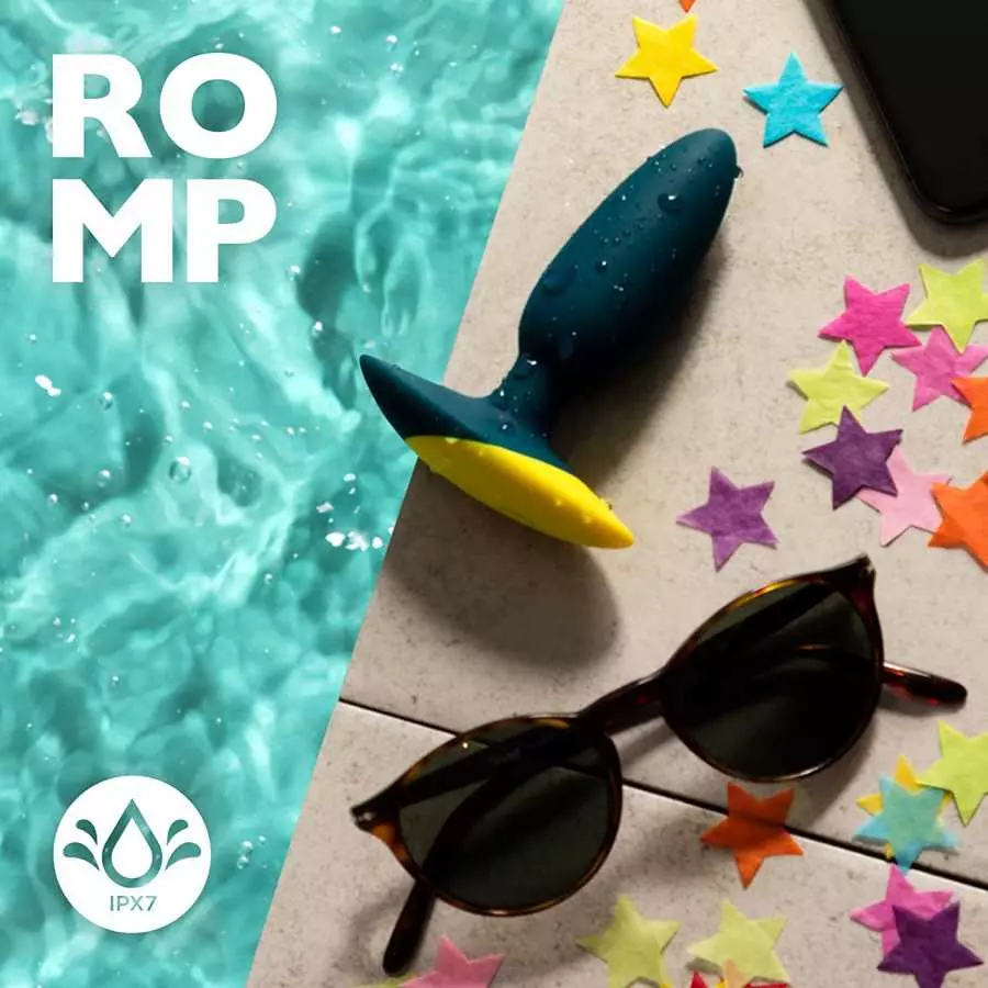 ROMP Bass Vibrating Butt Plug - 4 Inch Silicone Anal Plug for Men Women Couples - 6 Intensity Levels for Prostate Stimulation - 