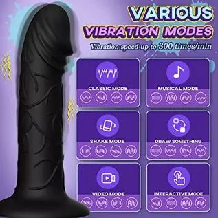 Vibrating Prostate Massager with Super Vibration Motor, Dildo Shaped Anal Vibrator with APP Intelligent Control, TIVINO G-spot V