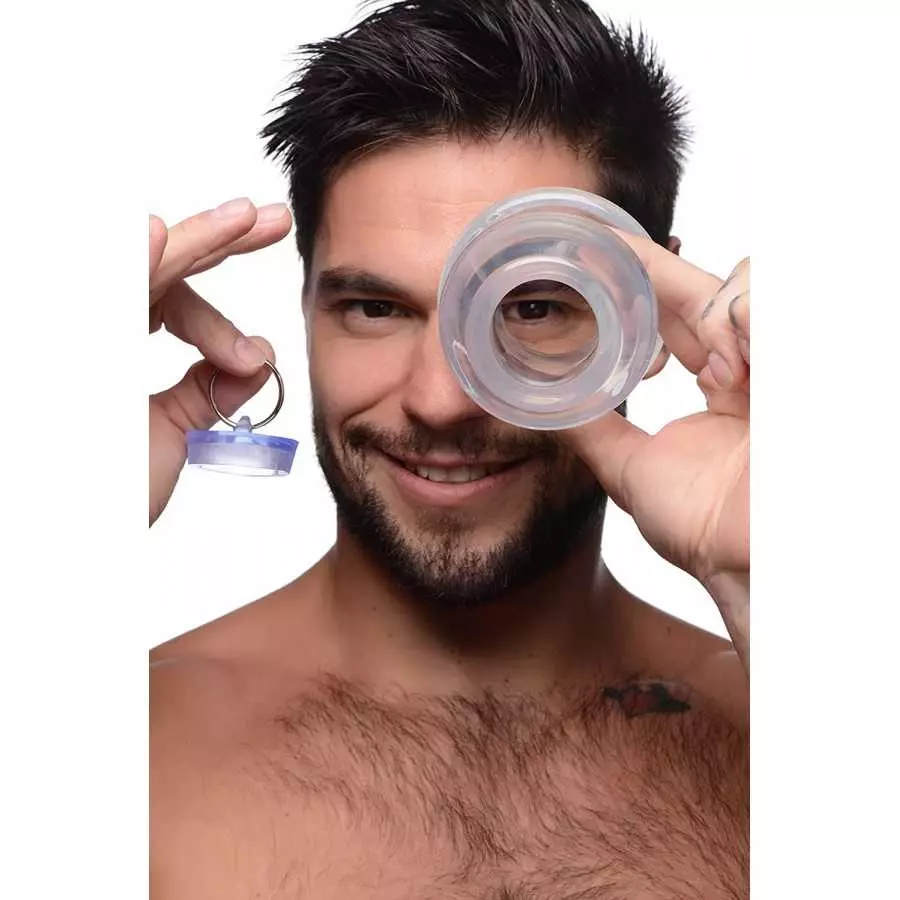 Master Series Ass Bung Clear Hollow Anal Dilator 4.1", Extra Large