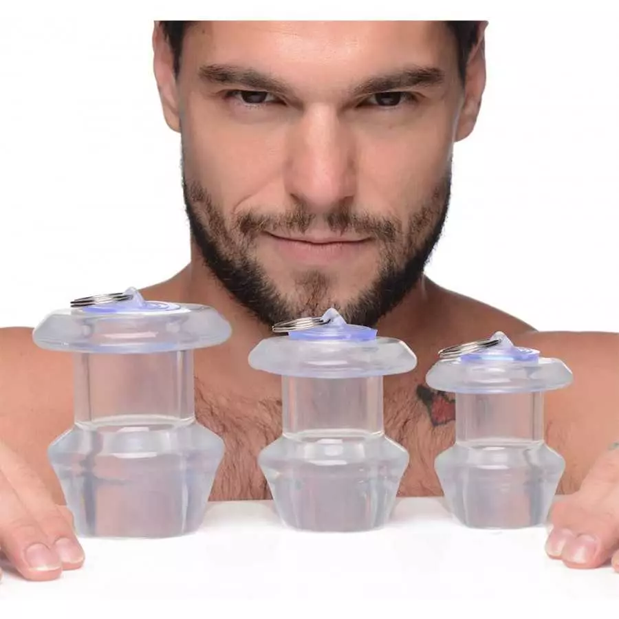 Master Series Ass Bung Clear Hollow Anal Dilator 4.1", Extra Large