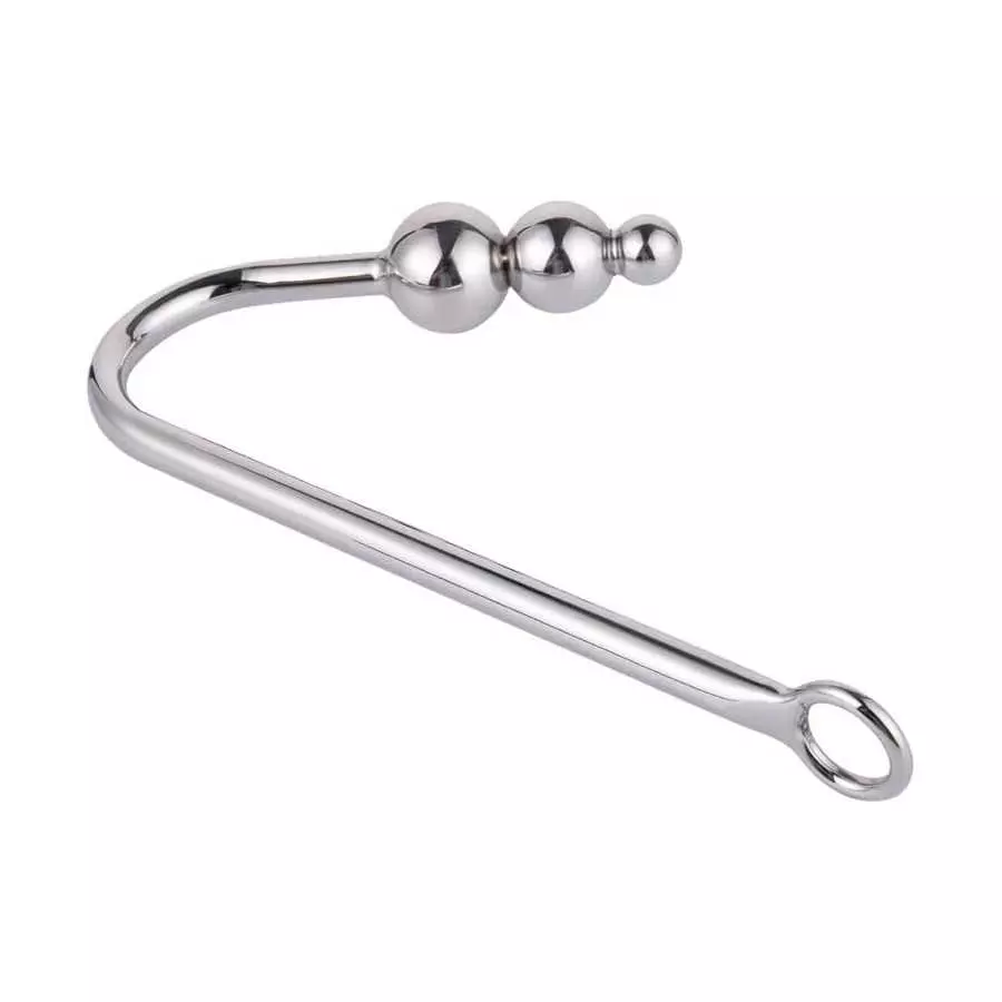 FST Stainless Steel Anal Hook, Buttplug Hook with 3 Interchangeable Heart Balls Anal Sex Toys for Couple Gay Lesbian