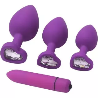 4 Pieces Waterproof Silicone Expanding Anal Plugs Toy Trainer Set Butt Plugs Toy for Men Women Anal Sex Toy for Beginner Adult, 
