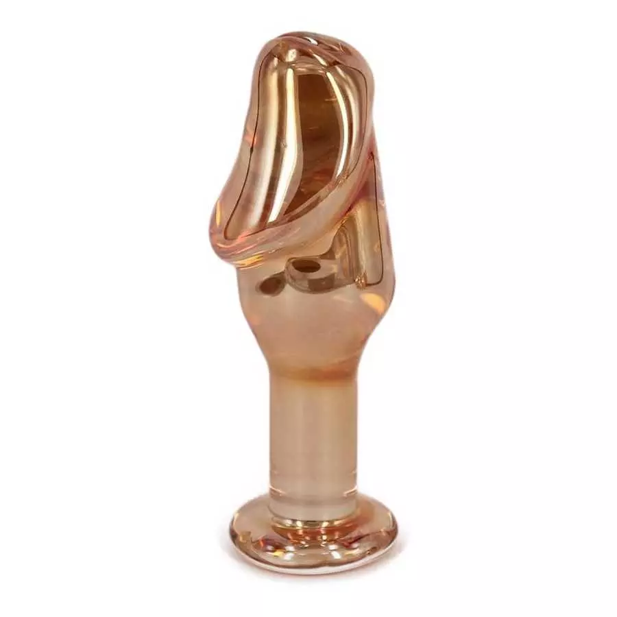 Eastern Delights Glass Pleasure Penis Wand Dildo, Anal Sex Toy Butt Plugs (S)
