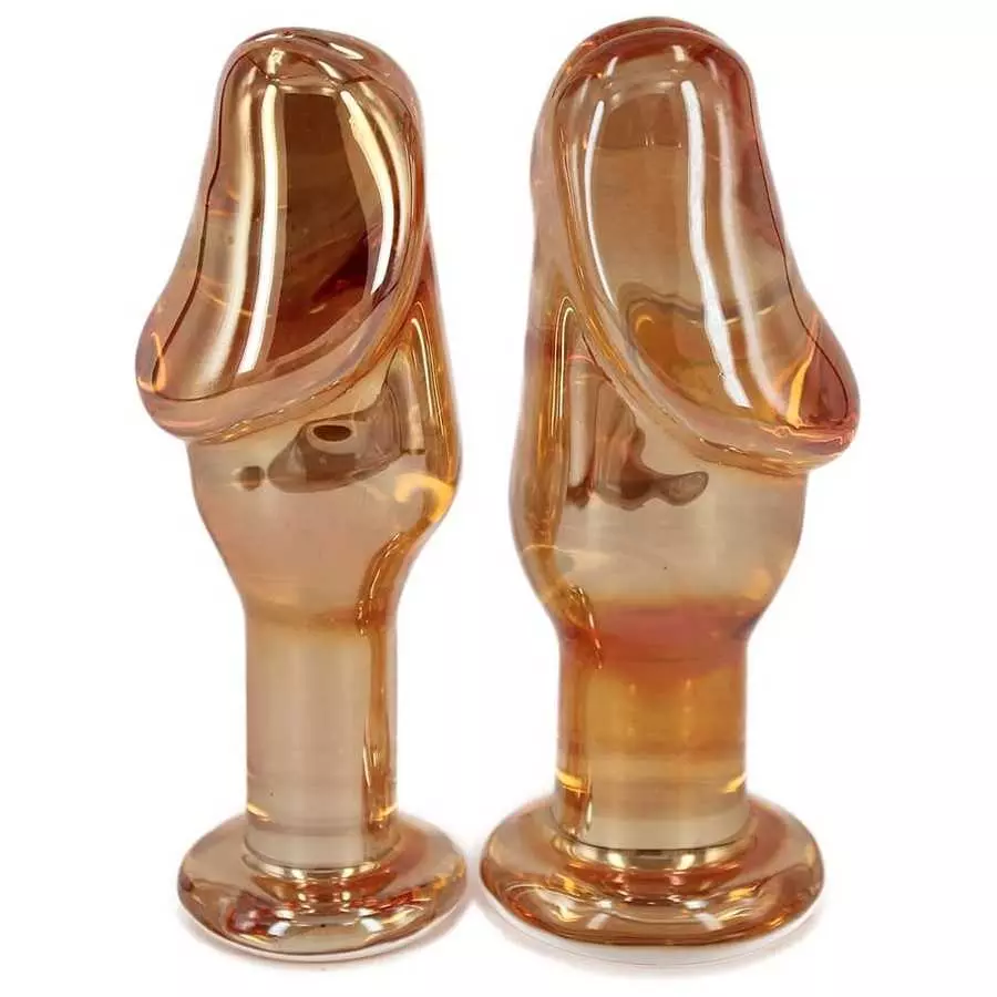 Eastern Delights Glass Pleasure Penis Wand Dildo, Anal Sex Toy Butt Plugs (S)