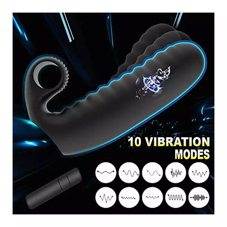 G Spot Finger Vibrator with Bullet, Adult Toys with 10 Modes Powerful Vibration Stimulator Nipples, Sex Toy for Female or Couple