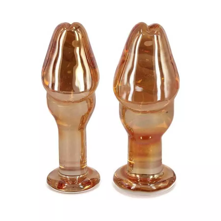 Eastern Delights Glass Pleasure Penis Wand Dildo, Anal Sex Toy Butt Plugs (S)