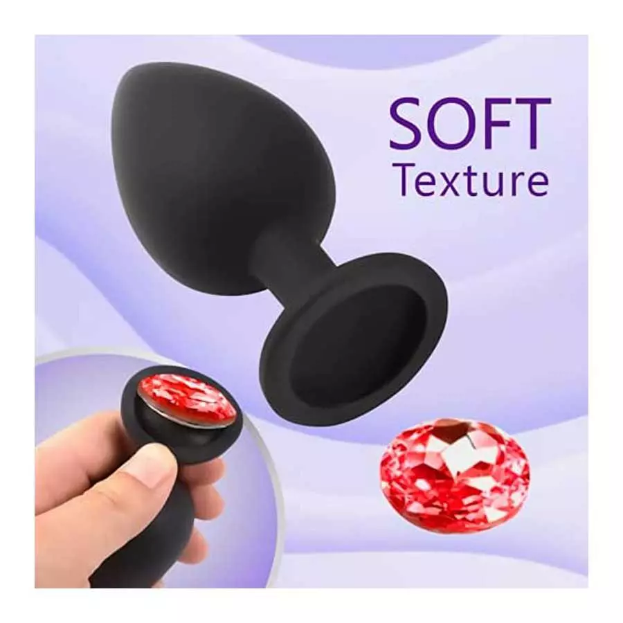 Anal Plug Set 3 Pcs – Jewel Butt Plug – Anal Sex Toys – Silicone But Plug for Men & Women, Anal Plugs Trainer – Gay Sex Toys Sex