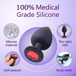 Anal Plug Set 3 Pcs – Jewel Butt Plug – Anal Sex Toys – Silicone But Plug for Men & Women, Anal Plugs Trainer – Gay Sex Toys Sex