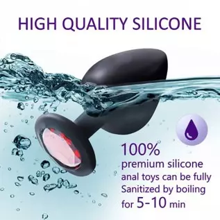 Anal Plug Set 3 Pcs – Jewel Butt Plug – Anal Sex Toys – Silicone But Plug for Men & Women, Anal Plugs Trainer – Gay Sex Toys Sex