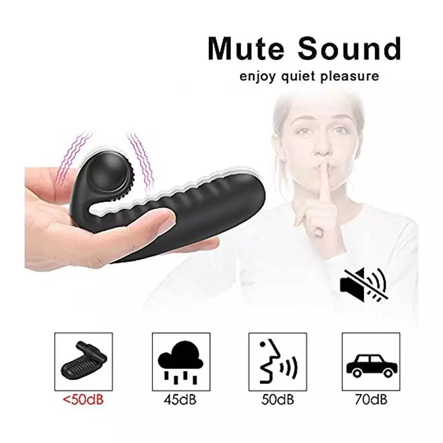 G Spot Finger Vibrator with Bullet, Adult Toys with 10 Modes Powerful Vibration Stimulator Nipples, Sex Toy for Female or Couple