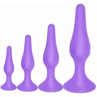 Anal Plug Training Set - Silicone Anal Sex Toys for Beginners and Advanced - Anal Butt Plugs Starter Kit for Women and Men - 3 P