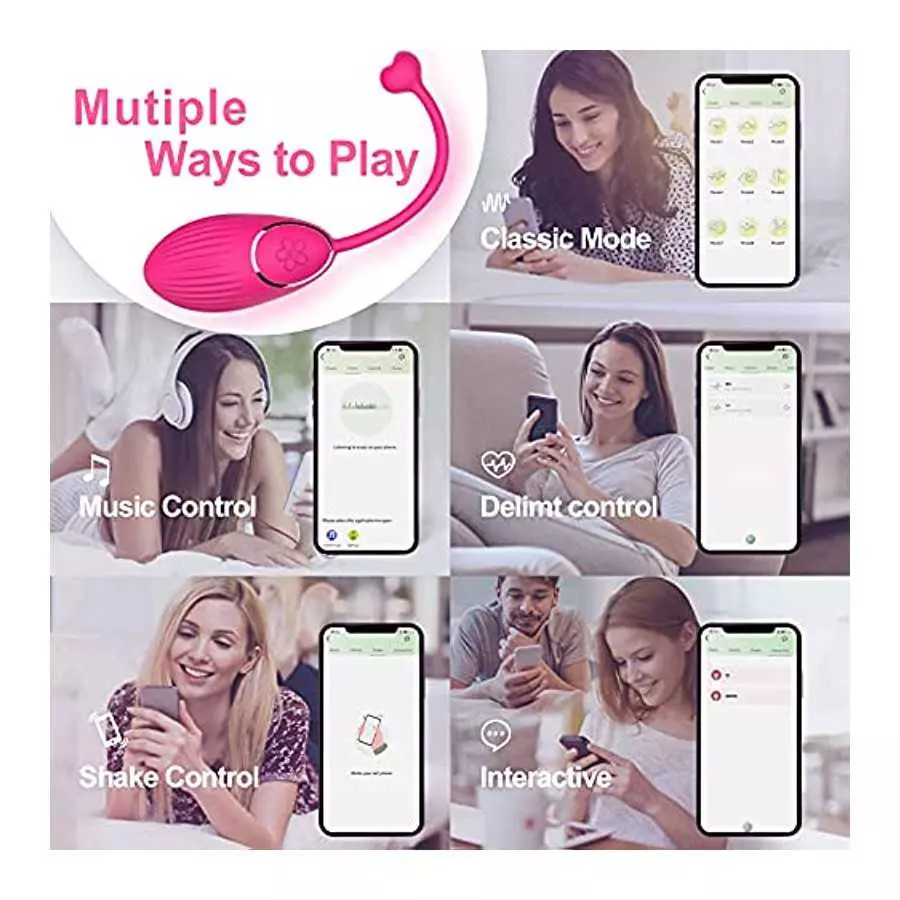 Remote Control Vibrator, Couple Vibrator with 10 Frequencies and APP Control, Waterproof & Rechargeable G spot Clitoral Stimulat