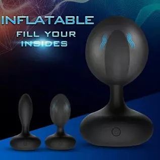 Vibrating Inflatable Anal Butt Plug Vibrator Prostate Massager Stimulator Multi-Speed Vibrations Waterproof Sex Toys for Men Gay