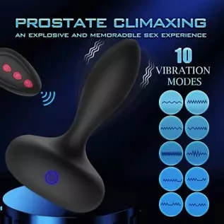Vibrating Inflatable Anal Butt Plug Vibrator Prostate Massager Stimulator Multi-Speed Vibrations Waterproof Sex Toys for Men Gay