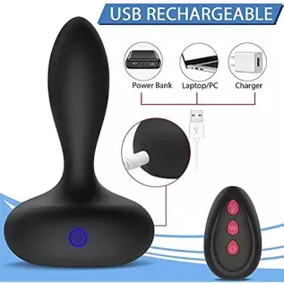 Vibrating Inflatable Anal Butt Plug Vibrator Prostate Massager Stimulator Multi-Speed Vibrations Waterproof Sex Toys for Men Gay